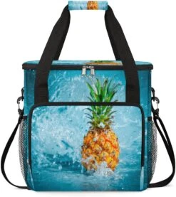 Cfpolar Coffee Maker Carrying Bag Pineapples Travel Coffee Machine Bag Carrying Organizer Case Portable Single Serve Coffee Brewer Tote Bag Storage Bag For Camping Picnic