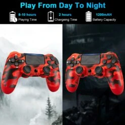 AUGEX Wireless Controller 2 Pack For PS4 Controller, Wireless Gamepad Work With Playstation 4 Controllers, Game Control For PS4 Controller With Joystick, PS4 Pro/Silm/PC (Red And Camo Red 9 AUGEX Wireless Controller 2 Pack For PS4 Controller, Wireless Gamepad Work With Playstation 4 Controllers, Game Control For PS4 Controller With Joystick, PS4 Pro/Silm/PC (Red And Camo Red -Appliantrix Cheap Store 71a7DfQp1rL. SL1500