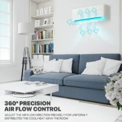 Mollie Wifi Enabled 9000 BTU Split Air Conditioner 115V Wall Mounted AC/Heating System, 22 SEER2, Heat Pump & Washable Filter & Installation Kits - Cools Rooms Up To 400 Sq. Ft -Appliantrix Cheap Store 71aN2jINk4L. AC SL1500