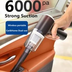 Portable Handheld Wireless Car Vacuum Cleaner - Household USB Charging Cordless Wet And Dry Cleaner Tools - Compact & Large Suction Mini Vacuum Cleaner For Home Car Office Hair Floor (Black) -Appliantrix Cheap Store 71afE3UG61L. AC SL1500