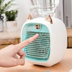 GENERIC Portable Water Air-conditioning Fan, Mini Rechargeable Evaporative Air Cooler In 4 Speed, Small Rechargeable Humidifier Personal Portable Air Conditioner For Home Office Bedroom（Yellow -Appliantrix Cheap Store 71b1LHLPYjL. AC SL1500