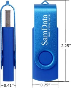SamData 32GB USB Flash Drives 2 Pack 32GB Thumb Drives Memory Stick Jump Drive With LED Light For Storage And Backup (2 Colors: Black Blue) -Appliantrix Cheap Store 71bzP TevkL. AC SL1300
