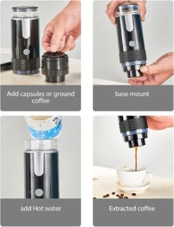 HURRISE Portable Coffee Machine Compatible For K Cup Capsules & Ground Coffee Handheld Coffee Maker Manually Operated For Camping Hiking, Driving, Home And Office -Appliantrix Cheap Store 71c3M8pA5DL. AC SL1500