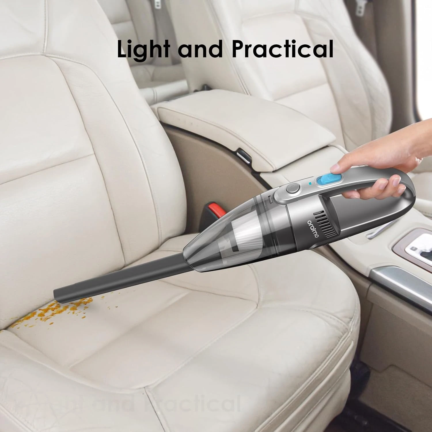 Oraimo Handheld Vacuum Cleaner, Hand Held Cordless Rechargeable, Car Vacuum Cleaner With Long Runtime / 3.5 H Quick Charge, Lightweight Enough For Home, Kitchen And Car Cleaning (Grey) 5 Oraimo Handheld Vacuum Cleaner, Hand Held Cordless Rechargeable, Car Vacuum Cleaner With Long Runtime / 3.5 H Quick Charge, Lightweight Enough For Home, Kitchen And Car Cleaning (Grey) - Image 5