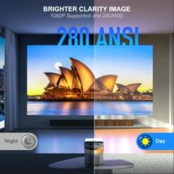 Electric Focus] Mini Projector With 5GWiFi And Bluetooth, WIMIUS 1080P Outdoor Projector, Portable Movie Projector, 300" Screen, Compatible With IOS/Android/TV Stick/HDMI/PS5 -Appliantrix Cheap Store 71cVbrjCwqL. AC SL1500