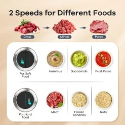 GANIZA Food Processors, Electric Food Chopper With Meat Grinder & Vegetable Chopper - 2 Bowls (8 Cup+8 Cup) With Powerful 450W Copper Motor - Includes 2 Sets Of Bi-Level Blades For Baby Food/Meat/Nuts -Appliantrix Cheap Store 71ceYeEAqoL. AC SL1500