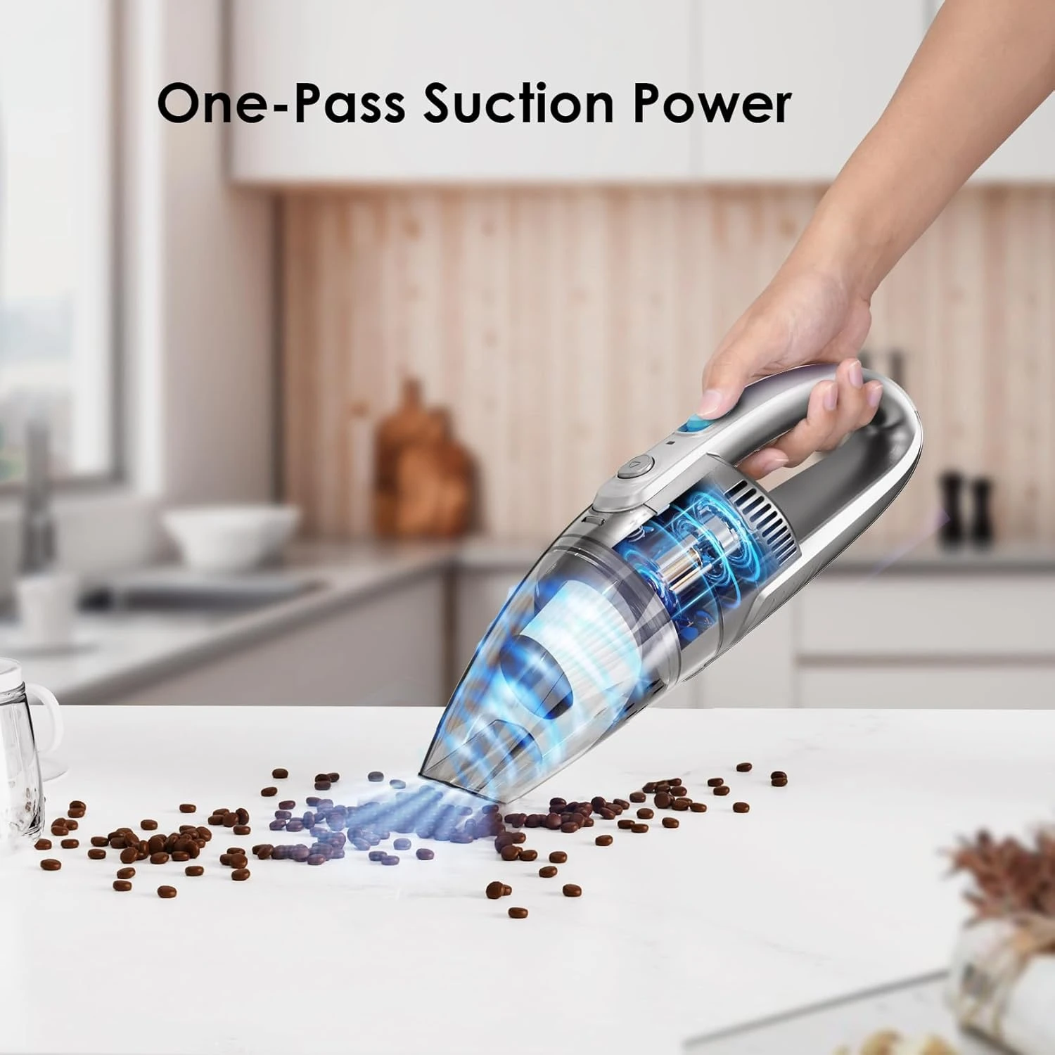 Oraimo Handheld Vacuum Cleaner, Hand Held Cordless Rechargeable, Car Vacuum Cleaner With Long Runtime / 3.5 H Quick Charge, Lightweight Enough For Home, Kitchen And Car Cleaning (Grey) 2 Oraimo Handheld Vacuum Cleaner, Hand Held Cordless Rechargeable, Car Vacuum Cleaner With Long Runtime / 3.5 H Quick Charge, Lightweight Enough For Home, Kitchen And Car Cleaning (Grey) - Image 2