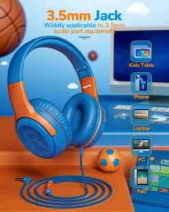 Awatrue Kids Headphones Wired Toddler Headphones With Microphone, Over-Ear Headphones, 85/94dB Volume-Limiting, 3.5mm Jack, Foldable On-Ear Design - Safe & Comfortable For Learning & Entertainment 10 Awatrue Kids Headphones Wired Toddler Headphones With Microphone, Over-Ear Headphones, 85/94dB Volume-Limiting, 3.5mm Jack, Foldable On-Ear Design - Safe & Comfortable For Learning & Entertainment -Appliantrix Cheap Store 71eCEhOtZoL. AC SL1500