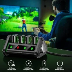 Kytok Rechargeable Battery Pack, Battery Charger Compatible With Xbox One/Series X|S/Xbox Elite Controller, 4 X 1800 MAh Controller Battery Pack Replacement For Xbox Series X|S/Xbox One Controller 13 Kytok Rechargeable Battery Pack, Battery Charger Compatible With Xbox One/Series X|S/Xbox Elite Controller, 4 X 1800 MAh Controller Battery Pack Replacement For Xbox Series X|S/Xbox One Controller -Appliantrix Cheap Store 71ePQ3T5f3L. AC SL1500