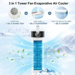 Portable Air Conditioners, 3-IN-1 Air Conditioner Portable For Room, 3 Speeds Evaporative Air Cooler, Fast Cooling Portable AC W/Timer, 52° Oscillation Tower Fan, Remote Swamp Cooler For Office -Appliantrix Cheap Store 71epm tKGYL. AC SL1500