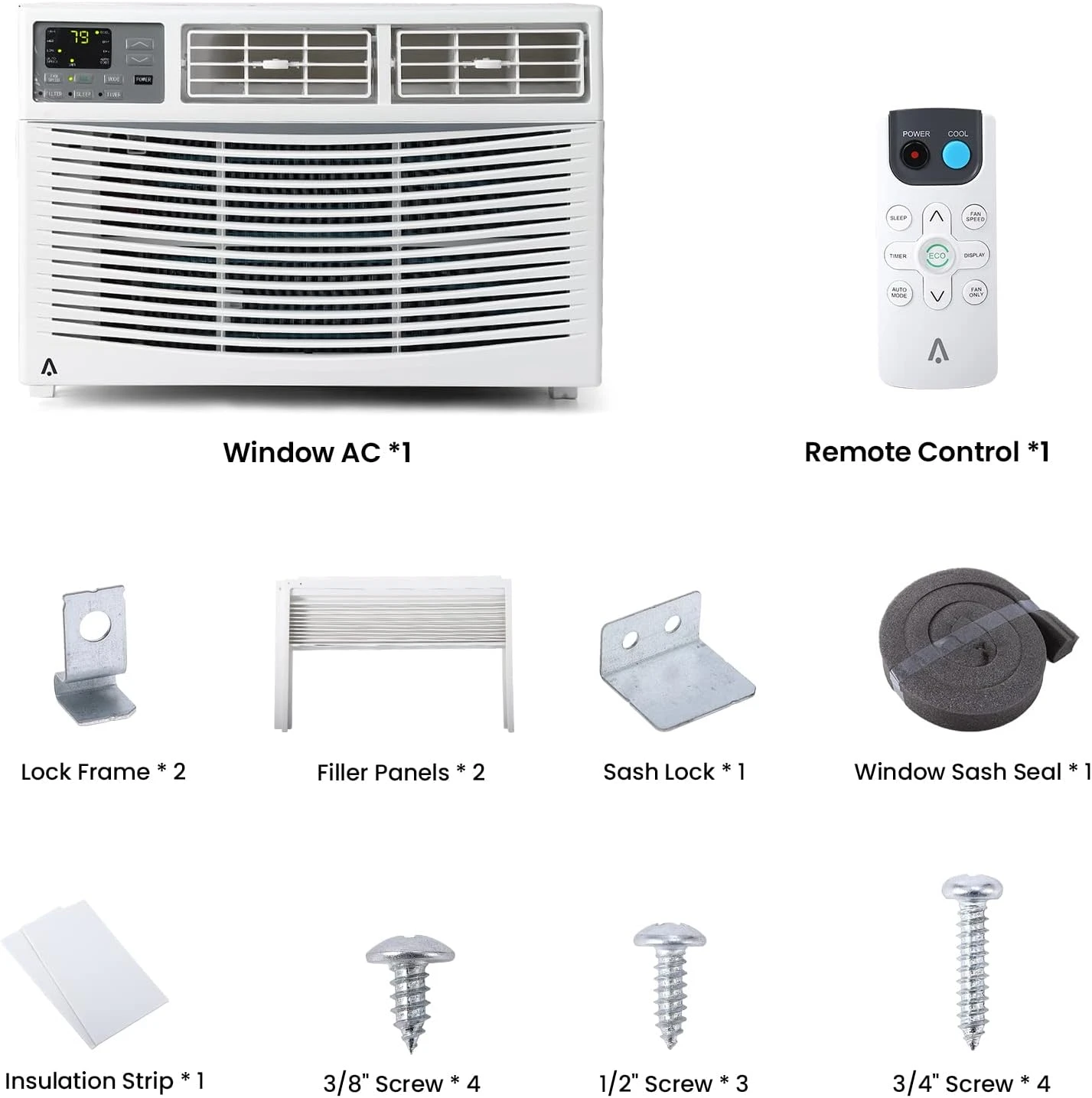 ACONEE 8000 BTU Air Conditioners Window Unit, Smart Window AC Unit With Remote/App Control And Dehumidify Function, Energy Saving, Low Noise Silent-wrap Technology, For Rooms Up To 250 Sq.ft 6 ACONEE 8000 BTU Air Conditioners Window Unit, Smart Window AC Unit With Remote/App Control And Dehumidify Function, Energy Saving, Low Noise Silent-wrap Technology, For Rooms Up To 250 Sq.ft - Image 6