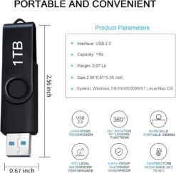 Memory Stick 1TB, Portable Thumb Drive 1TB With Keychain: USB Flash Drive 1TB, Ultra Large Capacity USB Drive 1TB, High-Speed 1 Terabyte USB Storage Flash Drive 1000GB For Computer/Laptop -Appliantrix Cheap Store 71f84NktZnL. AC SL1500