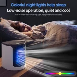 GENERIC Portable Air Conditioners,3-In-1 Evaporative Mini Air Conditioner Cooler,Personal Air Cooler Humidifier,7 Colors Light,Desk Air Conditioner Cooling Fan For Home Office Bedroom Camping 10 GENERIC Portable Air Conditioners,3-In-1 Evaporative Mini Air Conditioner Cooler,Personal Air Cooler Humidifier,7 Colors Light,Desk Air Conditioner Cooling Fan For Home Office Bedroom Camping -Appliantrix Cheap Store 71fFB8u1VXL. AC SL1500