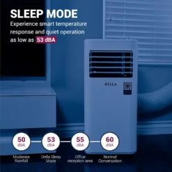 DELLA 8000 BTU Smart WiFi Enabled Portable Air Conditioner, Cooling, Dehumidifier & Fan Portable AC Unit W/Remote Control Window Kit, Cools Up To 350 Sq. Ft -Appliantrix Cheap Store 71fNgSbegL. AC SL1500
