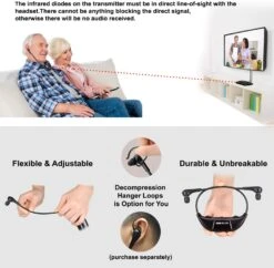 SIMOLIO Infrared Wireless TV Headphones, TV Hearing Device For Digital & Analog TVs, TV Listening Headphones For Seniors & Hard Of Hearing With Voice Highlighting, Balance And Tone Adjustment SM-863D 10 SIMOLIO Infrared Wireless TV Headphones, TV Hearing Device For Digital & Analog TVs, TV Listening Headphones For Seniors & Hard Of Hearing With Voice Highlighting, Balance And Tone Adjustment SM-863D -Appliantrix Cheap Store 71gCWiXQ L. AC SL1500