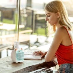 GENERIC Portable Water Air-conditioning Fan, Mini Rechargeable Evaporative Air Cooler In 4 Speed, Small Rechargeable Humidifier Personal Portable Air Conditioner For Home Office Bedroom（Yellow -Appliantrix Cheap Store 71gYoxVe6TL. AC SL1500