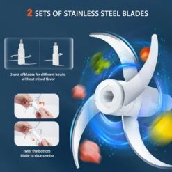 Bear Food Processor, Electric Food Chopper With 2 Glass Bowls (8 Cup+2.5 Cup), 400W Power Grinder With 2 Sets Stainless Steel Blades, 2 Speed For Meat, Vegetables, And Baby Food 10 Bear Food Processor, Electric Food Chopper With 2 Glass Bowls (8 Cup+2.5 Cup), 400W Power Grinder With 2 Sets Stainless Steel Blades, 2 Speed For Meat, Vegetables, And Baby Food -Appliantrix Cheap Store 71h5dHmYyjL. AC SL1500