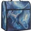 Flying Blue Ice Dragon Coffee Maker Dust Cover, Waterproof Stand Mixer Cover Coffee Machine Dust Cover, Home Small Appliance Guard Aid Assecories Protector For Kitchen Appliance 17in