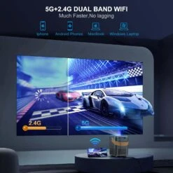 Electric Focus] Mini Projector With 5GWiFi And Bluetooth, WIMIUS 1080P Outdoor Projector, Portable Movie Projector, 300" Screen, Compatible With IOS/Android/TV Stick/HDMI/PS5 -Appliantrix Cheap Store 71hua5SSjuL. AC SL1500