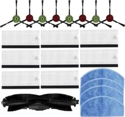 JJ Neumann Replacement Parts Compatible With Tikom G8000, G8000 Pro, Honiture G20 Robot Vacuum Cleaner Accessories Brushes, Filters, Mops, Roller Brush