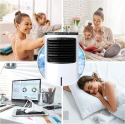 Toolsempire Portable Evaporative Air Cooler, 3-IN-1 Oscillating Cooling Fan With Humidifier, Remote Control, 2 Ice Packs & 2.1 Gallons Water Tank, Air Cooler For Room, Office & Home(29" H) 17 Toolsempire Portable Evaporative Air Cooler, 3-IN-1 Oscillating Cooling Fan With Humidifier, Remote Control, 2 Ice Packs & 2.1 Gallons Water Tank, Air Cooler For Room, Office & Home(29" H) -Appliantrix Cheap Store 71iiYLhZLWS. AC SL1500