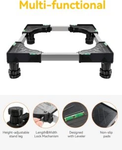 Adjustable Mini Fridge Stand, Mini Fridge Organizer Accessories Universal Stand, Mini Fridge Cabinet, Mini Fridge Stand With Storage, For Dryer, Washing Machine, Refrigerator Furniture Sliders -Appliantrix Cheap Store 71j89vZy UL. AC SL1500