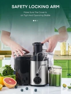 Juicer Machines, HOUSNAT Juicer Whole Fruit And Vegetables With 3-Speed Setting, Upgraded Version 400 W Motor Quick Juicing, Cleaning Brush And Juicing Recipe Included -Appliantrix Cheap Store 71jCMePVBL. AC SL1500