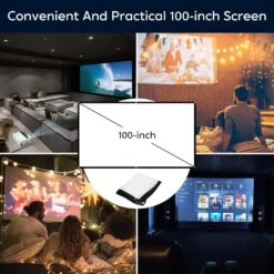TMY Mini Projector, Upgraded 9500 Lumens Bluetooth Projector With 100" Screen, 1080P Full HD Portable Projector, Movie Projector Compatible With TV Stick Smartphone/HDMI/USB/AV, Indoor & Outdoor Use -Appliantrix Cheap Store 71jvZSR1s1L. AC SL1500