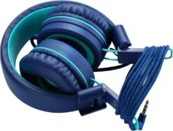 Kids Headphones - Noot Products K11 Foldable Stereo Tangle-Free 3.5mm Jack Wired Cord On-Ear Headset For Children/Teens/Boys/Girls/Smartphones/School/Kindle/Airplane Travel/Plane/Tablet (Navy/Teal) -Appliantrix Cheap Store 71k0FK3pZ8L. AC SL1500