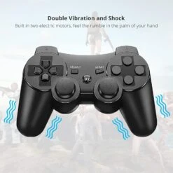 JINHOABF Wireless Controller For PS3 Controller,Built-in Dual Vibration Gamepad Compatible For PS3 Controller,with Charger Cable (Black) -Appliantrix Cheap Store 71kaiNlJLIS. SL1500