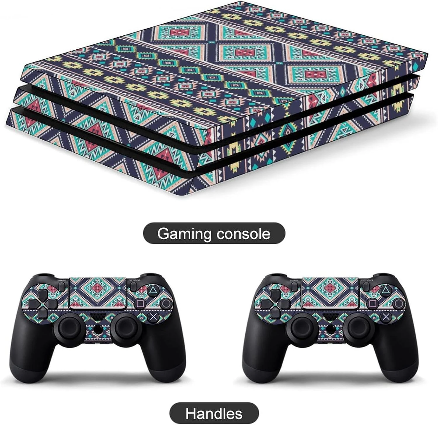 African Aztec Tribal Stripe Sticker Skin For PS-4 Slim Console And Controller Full Wrap Skin Protector Cover Compatible With PS-4 Pro 3 African Aztec Tribal Stripe Sticker Skin For PS-4 Slim Console And Controller Full Wrap Skin Protector Cover Compatible With PS-4 Pro - Image 3