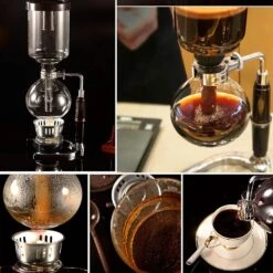 New Upgraded Glass]Borasilicate Glass Syphon Coffee Maker, 5-Cup 600ml Vaccum Gravity Clear Coffee Tabletop Siphon Pot With Reusable Cloth Filter Coffee Brewer Hot Tea Maker Machine (Upgraded) -Appliantrix Cheap Store 71lRXGTTSXL. AC SL1500