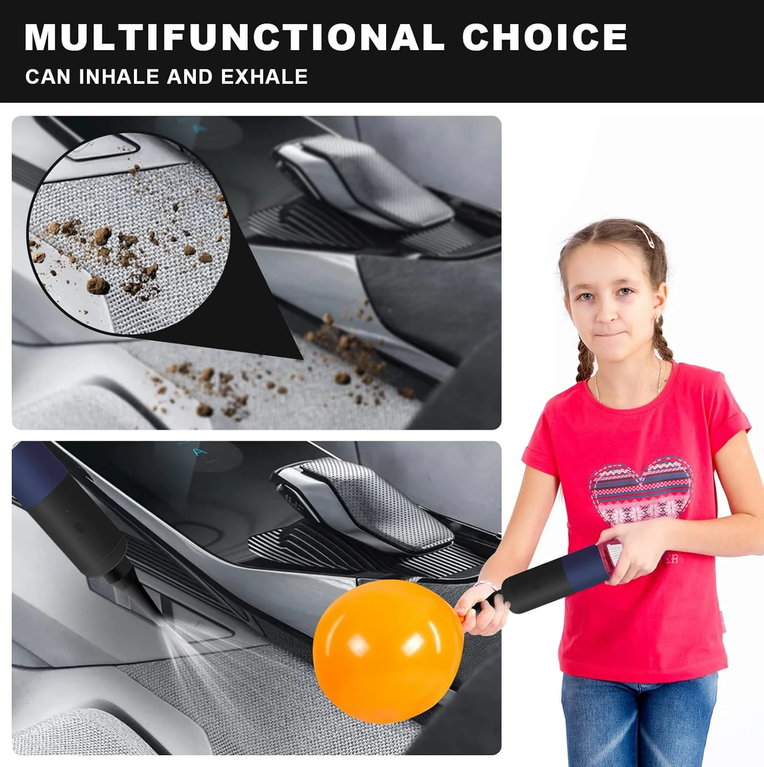 Imireux Small Handheld Car Vacuum Cordless, 2-Speed Powerful Portable Handheld Vacuum Cleaner For Car, Home & Office Pets Hair Cat Litter Cleaning (Bule) 7 Imireux Small Handheld Car Vacuum Cordless, 2-Speed Powerful Portable Handheld Vacuum Cleaner For Car, Home & Office Pets Hair Cat Litter Cleaning (Bule) - Image 7