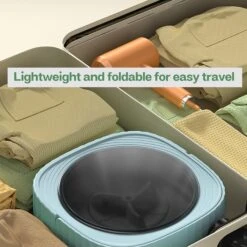 Portable Washing Machine, Foldable Mini Washing Machine For Socks, Baby Clothes, Towels, Underwear Or Delicate Items, Ideal For Apartment, Dorm, Camping, RV Travel And More (blue) -Appliantrix Cheap Store 71mTWM9dl6L. AC SL1500