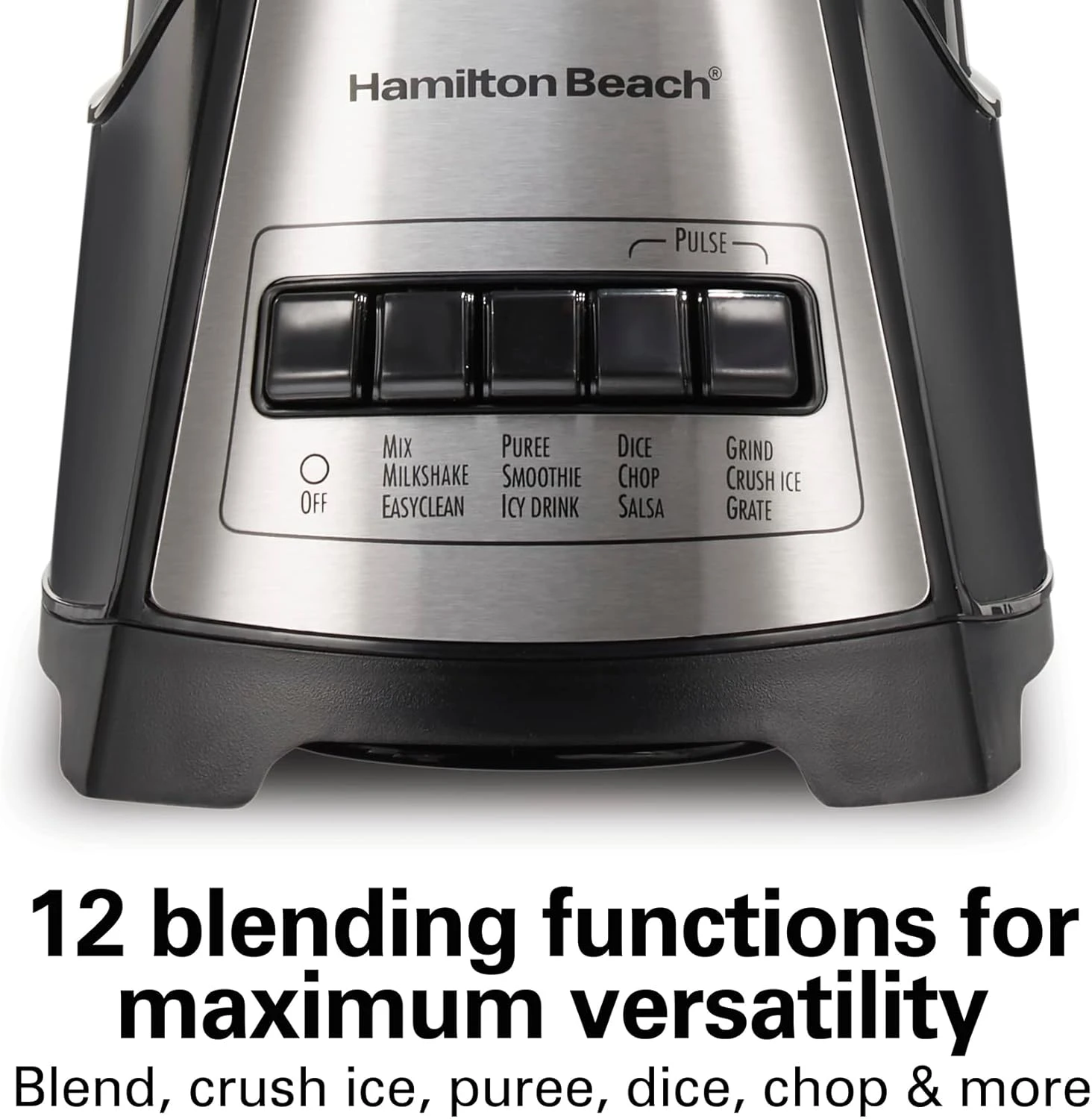 Hamilton Beach Power Elite Wave Action Blender-for Shakes & Smoothies, Puree, Crush Ice, 40 Oz Glass Jar, 12 Functions, Stainless Steel Ice Sabre-Blades, Black (58148A) 6 Hamilton Beach Power Elite Wave Action Blender-for Shakes & Smoothies, Puree, Crush Ice, 40 Oz Glass Jar, 12 Functions, Stainless Steel Ice Sabre-Blades, Black (58148A) - Image 6