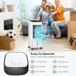 PETSITE Evaporative Air Cooler, Cold Air Cooling Fan With Remote Control, 3 Modes, 3 Speeds, 2 Ice Packs, 7.5H Timer, Portable Air Conditioner Windowless, Personal Swamp Cooler For Bedroom Home Dorm 10 PETSITE Evaporative Air Cooler, Cold Air Cooling Fan With Remote Control, 3 Modes, 3 Speeds, 2 Ice Packs, 7.5H Timer, Portable Air Conditioner Windowless, Personal Swamp Cooler For Bedroom Home Dorm -Appliantrix Cheap Store 71n4b7BmQlL. AC SL1500