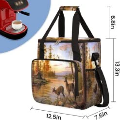 Cfpolar Coffee Maker Carrying Bag Sunset River Fall Deer Travel Coffee Machine Bag Carrying Organizer Case Portable Single Serve Coffee Brewer Tote Bag Storage Bag For Camping Picnic 10 Cfpolar Coffee Maker Carrying Bag Sunset River Fall Deer Travel Coffee Machine Bag Carrying Organizer Case Portable Single Serve Coffee Brewer Tote Bag Storage Bag For Camping Picnic -Appliantrix Cheap Store 71nOnQLj1AL. AC SL1200