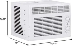 GE Window Air Conditioner 5000 BTU, Efficient Cooling For Smaller Areas Like Bedrooms And Guest Rooms, 5K BTU Window AC Unit With Easy Install Kit, White -Appliantrix Cheap Store 71nv8GZkslL. AC SL1500