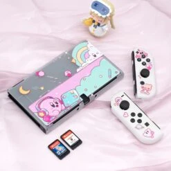 Eamily Cute Kirby Case Compatible With Nintendo Switch OLED, Dockable Case Cover, Ergonomic Soft TPU Grip Case For Joycon, Sparkle Skin Set -Appliantrix Cheap Store 71oj7fNBobL. SL1500