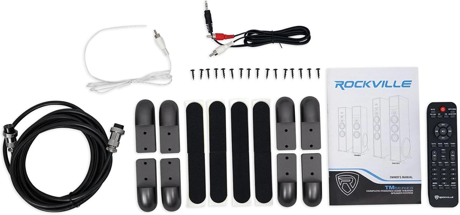 Rockville TM80C Cherry Powered Home Theater Tower Speakers 8" Sub/Bluetooth/USB 9 Rockville TM80C Cherry Powered Home Theater Tower Speakers 8" Sub/Bluetooth/USB - Image 9