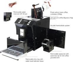 Dafino-206 Fully Automatic Espresso Machine, One Touch Coffee Machine, Stainless Steel, Black -Appliantrix Cheap Store 71pzb1PMAmL. AC SL1500