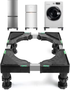 Adjustable Mini Fridge Stand, Mini Fridge Organizer Accessories Universal Stand, Mini Fridge Cabinet, Mini Fridge Stand With Storage, For Dryer, Washing Machine, Refrigerator Furniture Sliders