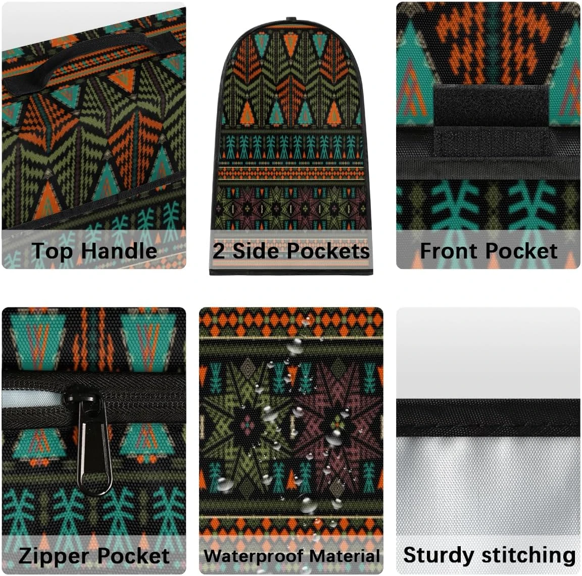 Bardic Ethnic Aztec Pattern Coffee Machine Dust Cover Ethnic Tribal Patterns Stand Mixer Dust Cover Stand Mixer Cover Waterproof,Easy To Clean,Multi-Pocket 3 Bardic Ethnic Aztec Pattern Coffee Machine Dust Cover Ethnic Tribal Patterns Stand Mixer Dust Cover Stand Mixer Cover Waterproof,Easy To Clean,Multi-Pocket - Image 3