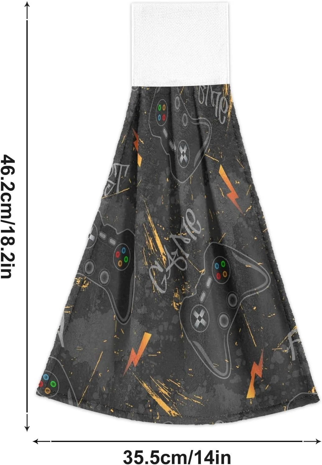 SLHKPNS Cool Game Joysticks Kitchen Hanging Hand Towels, Grunge Gamepad Console Absorbent Tie Towel With Loop 2 PCS Kitchen Linen Sets For Bathroom Restroom Home Decor 2 SLHKPNS Cool Game Joysticks Kitchen Hanging Hand Towels, Grunge Gamepad Console Absorbent Tie Towel With Loop 2 PCS Kitchen Linen Sets For Bathroom Restroom Home Decor - Image 2