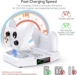 Vertical Cooling Stand For Xbox Series S Console, MENEEA Dual Charging Station Dock For Controller With Adjustable 3 Level Wind Cooling Fans And 1x Headphone Stand, Cooling Charger Accessories (White) -Appliantrix Cheap Store 71rXwC8ezDL. AC SL1500