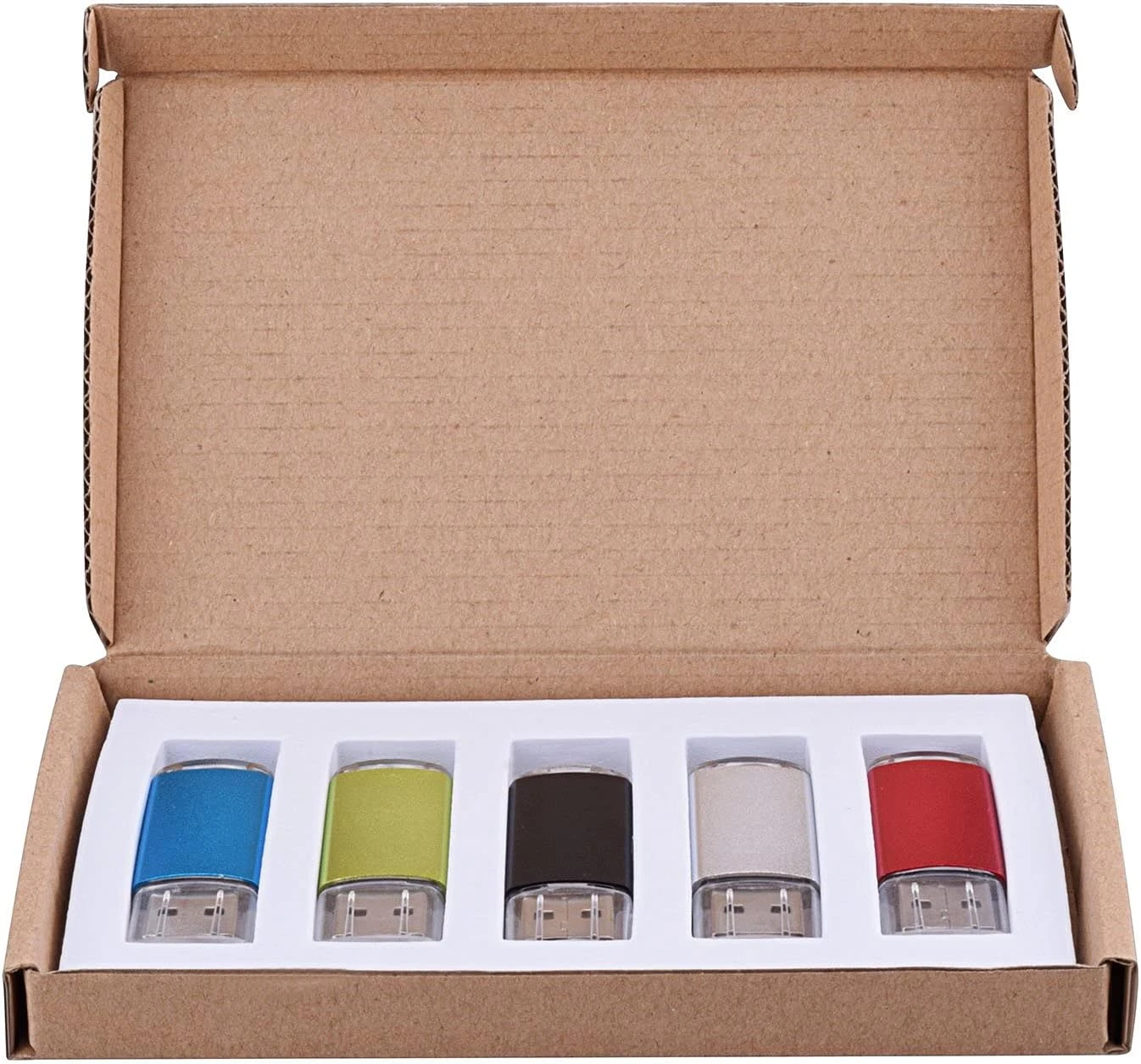 TOPESEL 5 Pack 32GB USB 2.0 Flash Drive Memory Stick Thumb Drives (5 Mixed Colors: Black Blue Green Red Silver) 9 TOPESEL 5 Pack 32GB USB 2.0 Flash Drive Memory Stick Thumb Drives (5 Mixed Colors: Black Blue Green Red Silver) - Image 9