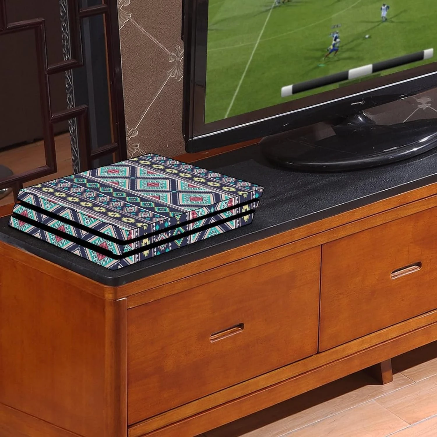 African Aztec Tribal Stripe Sticker Skin For PS-4 Slim Console And Controller Full Wrap Skin Protector Cover Compatible With PS-4 Pro 5 African Aztec Tribal Stripe Sticker Skin For PS-4 Slim Console And Controller Full Wrap Skin Protector Cover Compatible With PS-4 Pro - Image 5