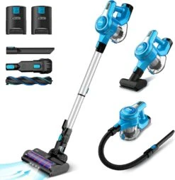INSE Cordless Vacuum Cleaner, 28Kpa 300W Lightweight Cordless Vacuum For Carpet Hard Floor