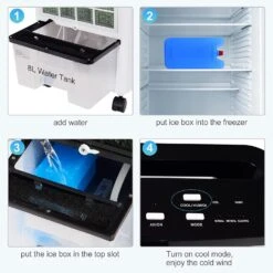 Toolsempire Portable Evaporative Air Cooler, 3-IN-1 Oscillating Cooling Fan With Humidifier, Remote Control, 2 Ice Packs & 2.1 Gallons Water Tank, Air Cooler For Room, Office & Home(29" H) 12 Toolsempire Portable Evaporative Air Cooler, 3-IN-1 Oscillating Cooling Fan With Humidifier, Remote Control, 2 Ice Packs & 2.1 Gallons Water Tank, Air Cooler For Room, Office & Home(29" H) -Appliantrix Cheap Store 71sjjxkw21S. AC SL1500