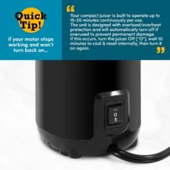 Elite Gourmet EJX600 Compact Small Space-Saving Masticating Slow Juicer, Cold Press Juice Extractor, Nutrient And Vitamin Dense, Easy To Clean, 16 Oz Juice Cup, Charcoal Grey -Appliantrix Cheap Store 71sueGykl2L. AC SL1500